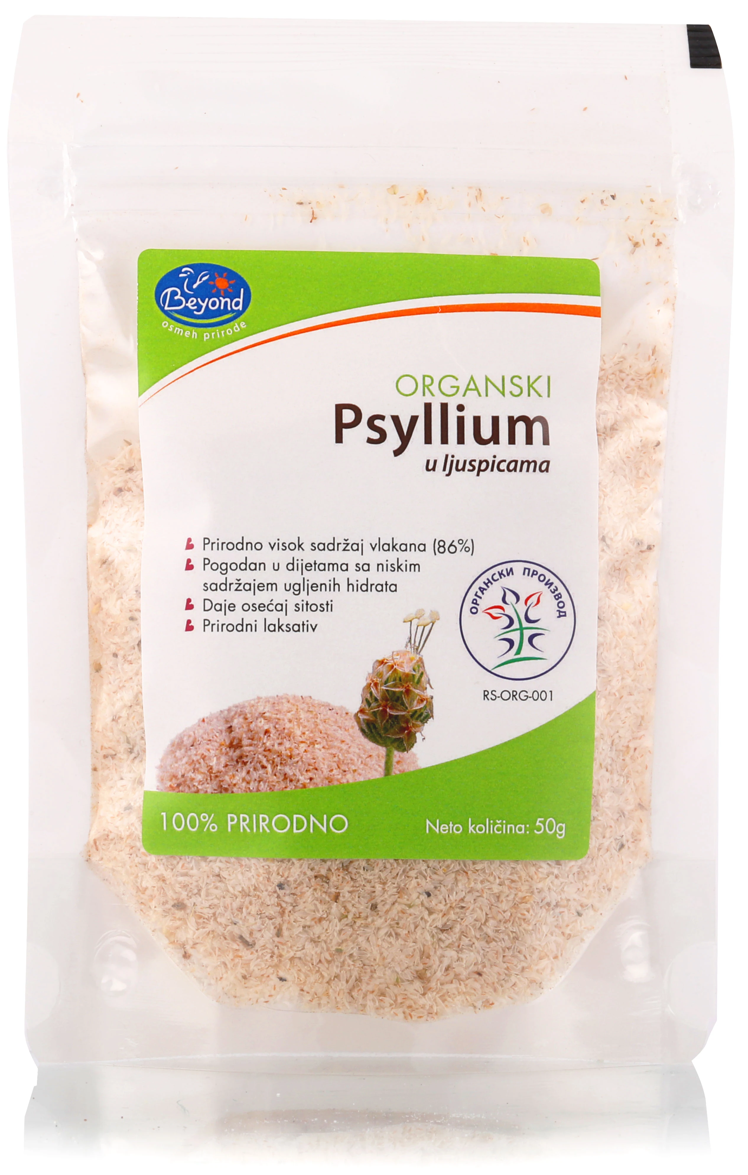 Psilijum ljuspice (organski proizvod) 50 g Beyond